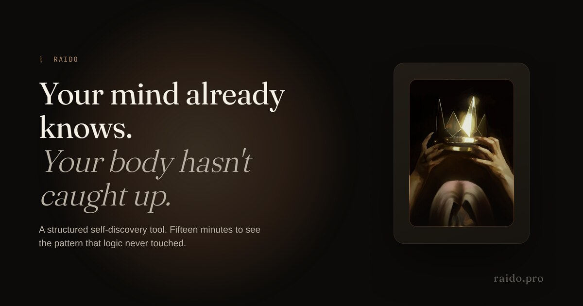 I built Raido — 15-minute self-reflection through images instead of talk